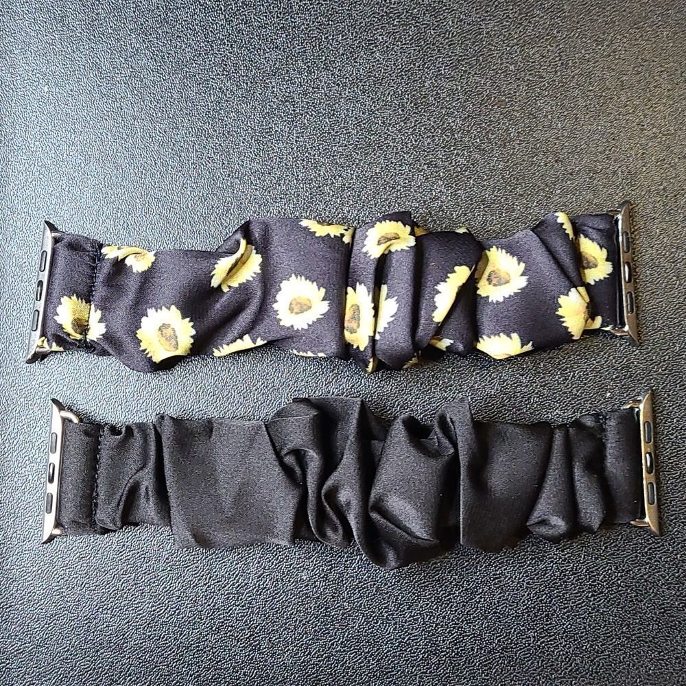 Apple Watch bans 🌻 Sunflower and Plain Black set.
